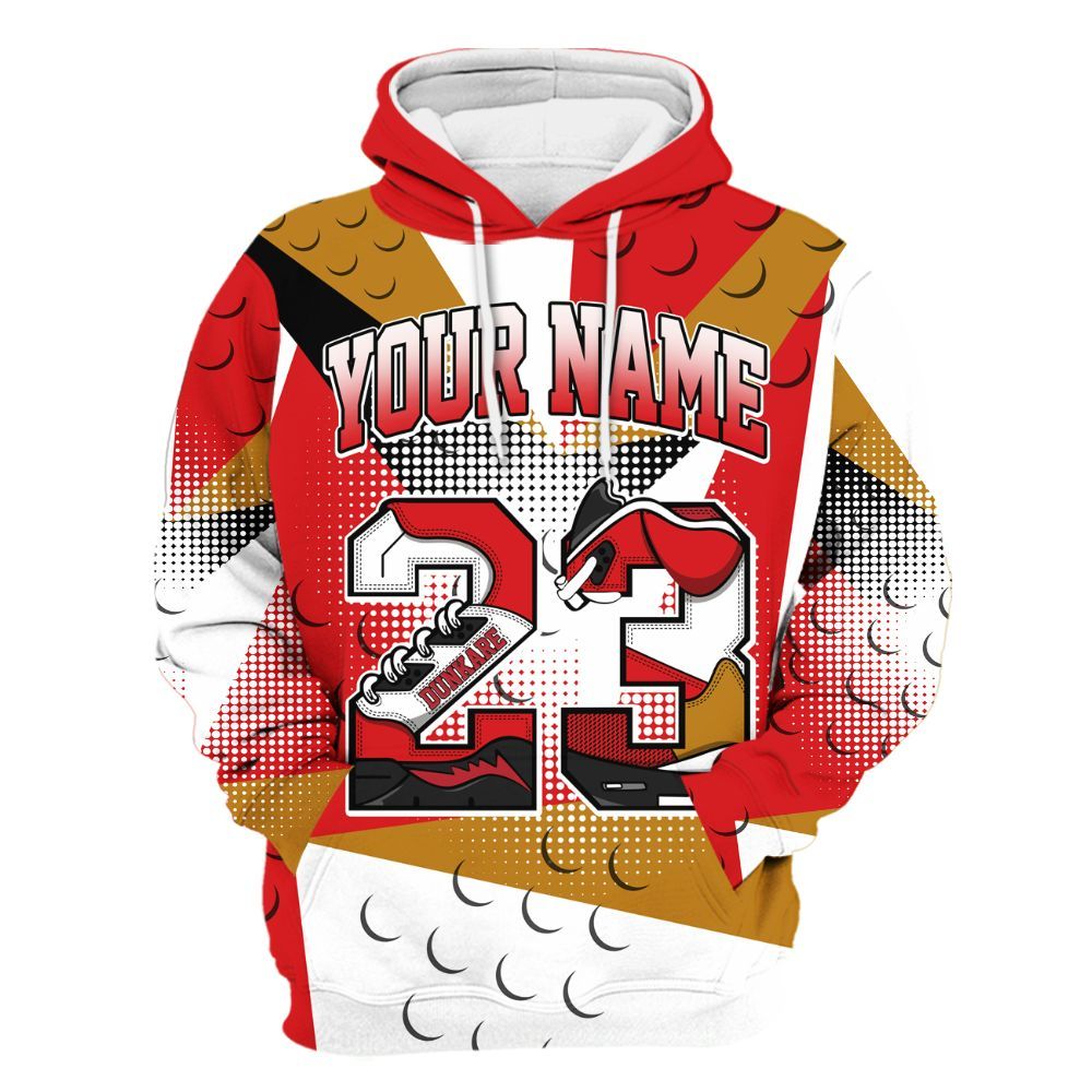 Hoodie To Match Scoot Zeros Retro Portland - Poly Custom Name Number 23 5s All Over Print