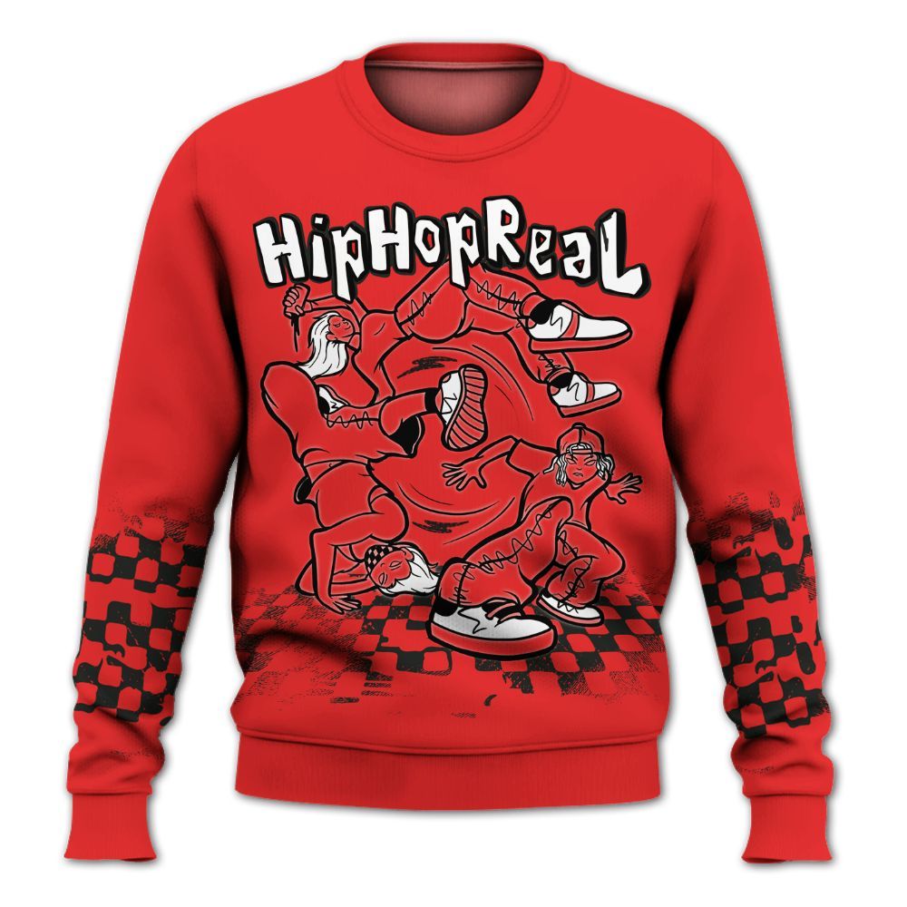 Sweatshirt To Match Red Thunder 4s - Feel Life Street Style All Over Print