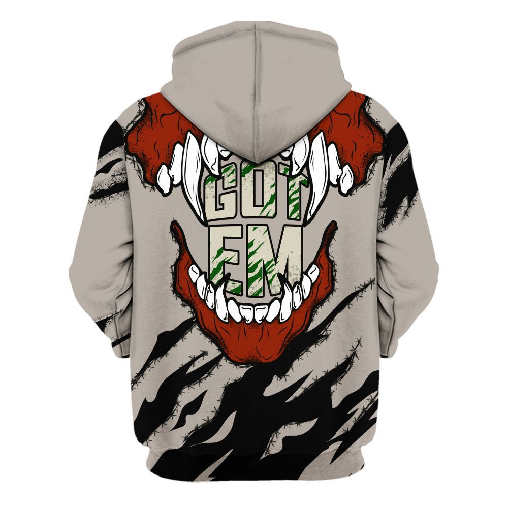 Hoodie To Match El Grito 5s - GOT 'EM Skeleton Scratch All Over Print