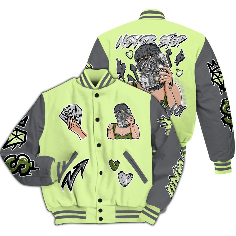 Varsity Jacket To Match Smoke Grey Volt TR 1s - Hustling Unique All Over Print