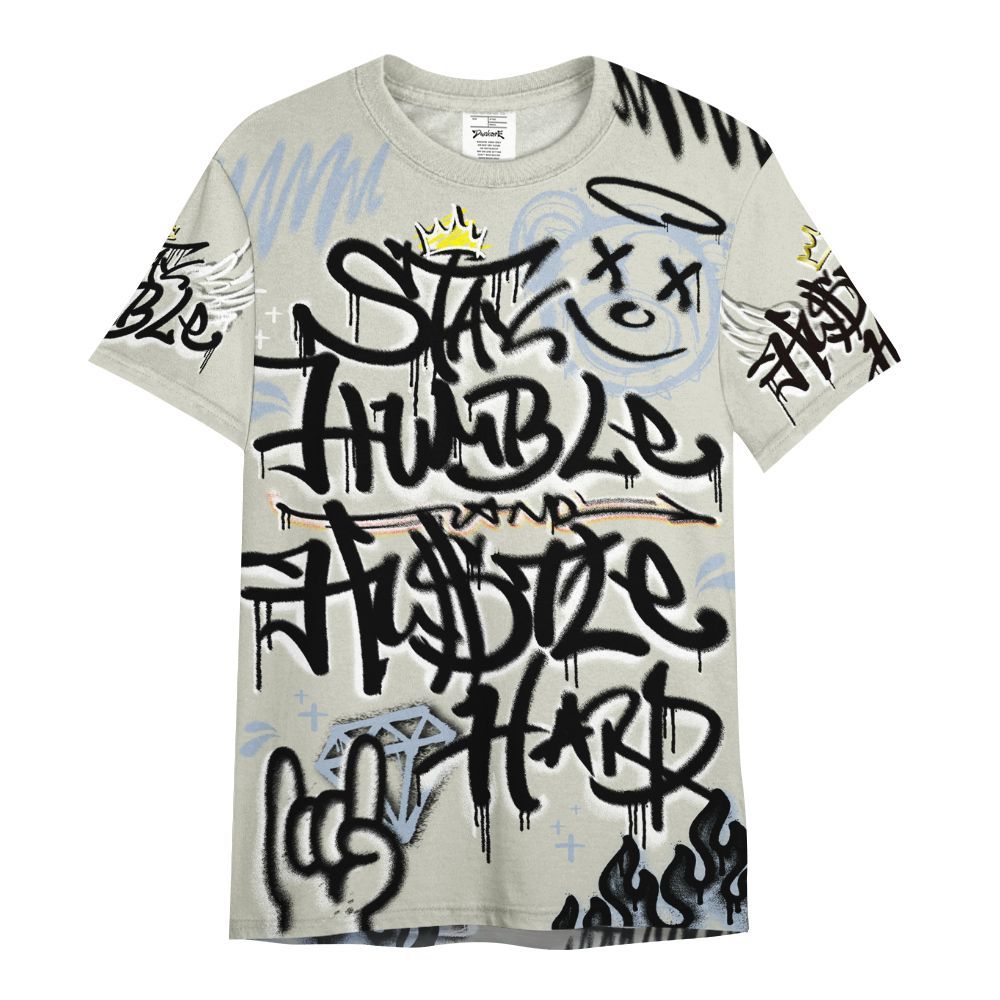 Shirt To Match Low OG Wolf Grey 1s - Humble Drip Streetwear Graffity All Over Print