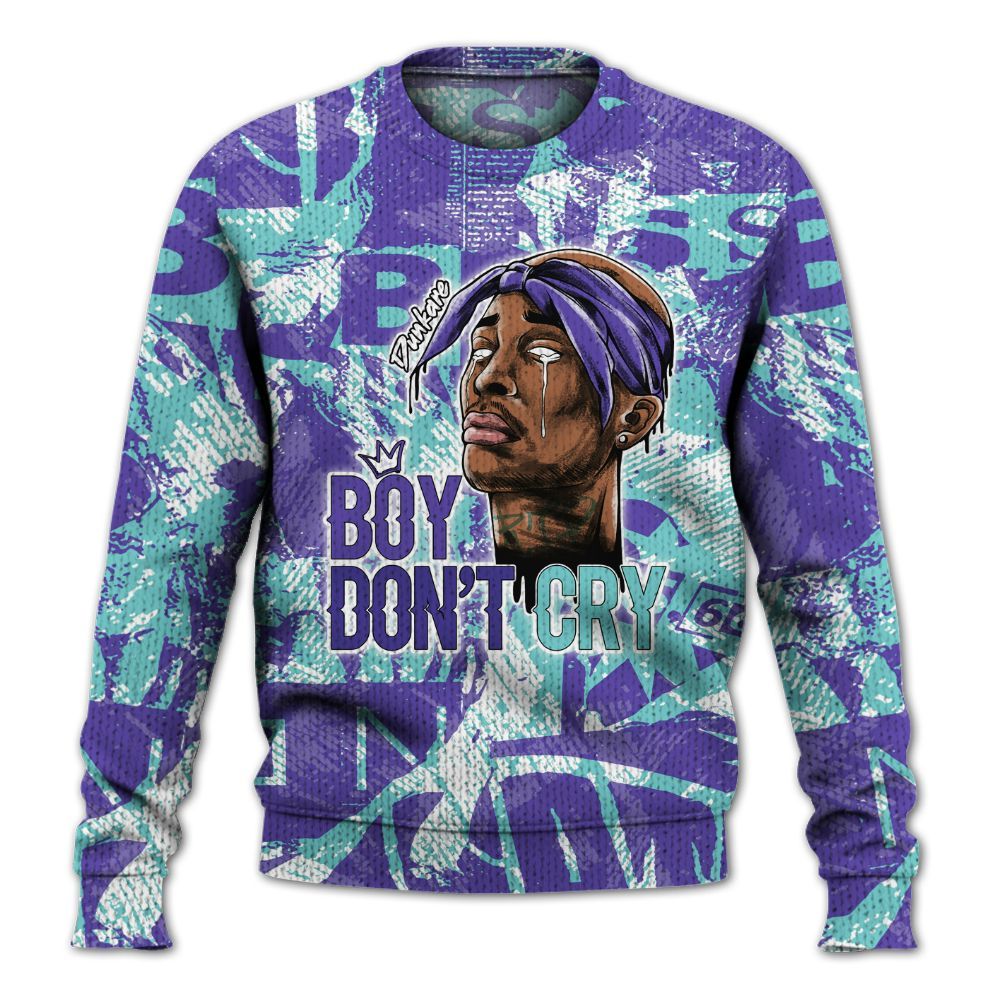 Knitted Sweater To Match Low Hornets 1s - Boiz Ain't Cry Unique Abstract