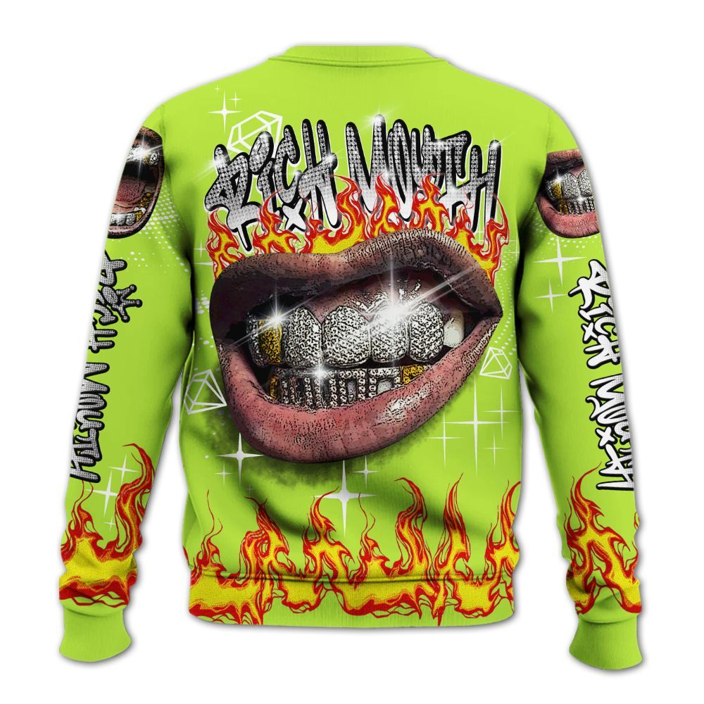 Sweatshirt To Match Air Force 1 Low Dance Volt - Rich Mouth Fire Rap Retro 90s All Over Print