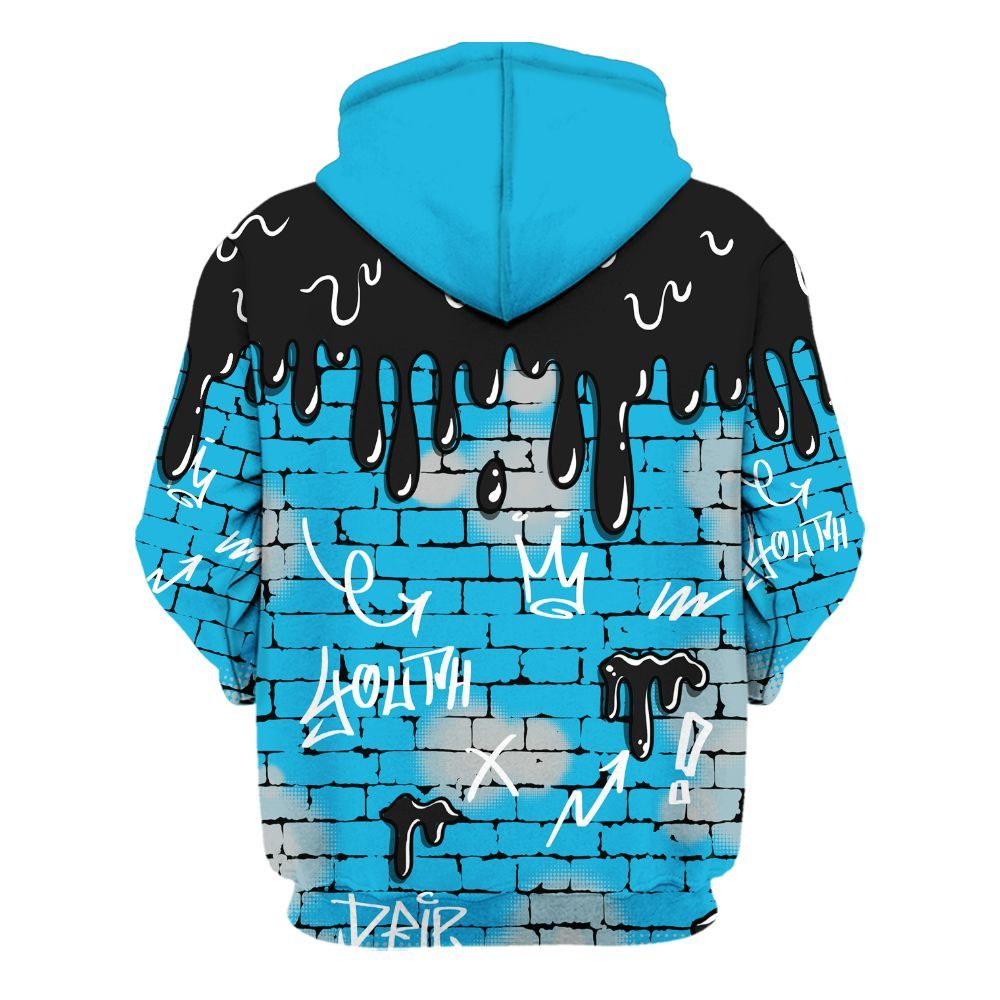 Hoodie To Match Black University Blue 2026 14s - Been Different All Over Print