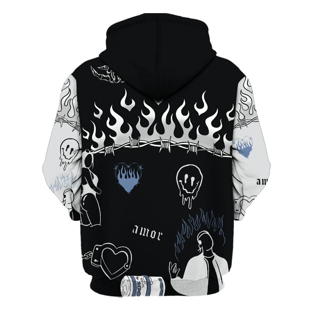 Hoodie To Match Mid Space Jam 1s - Snake Trust No One All Over Print