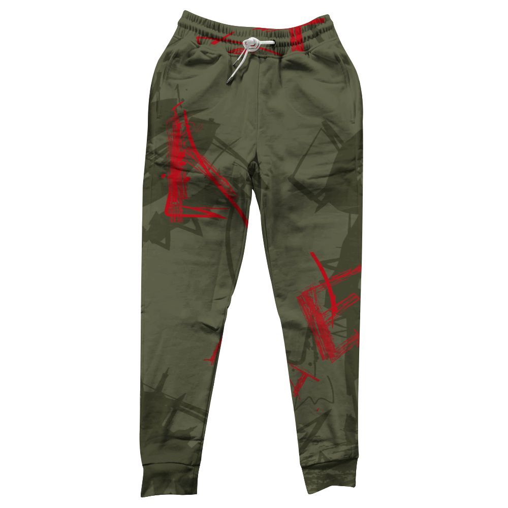 Sweatpant To Match Travis Scott Low OG Medium Olive 1s - Messyz All Over Print