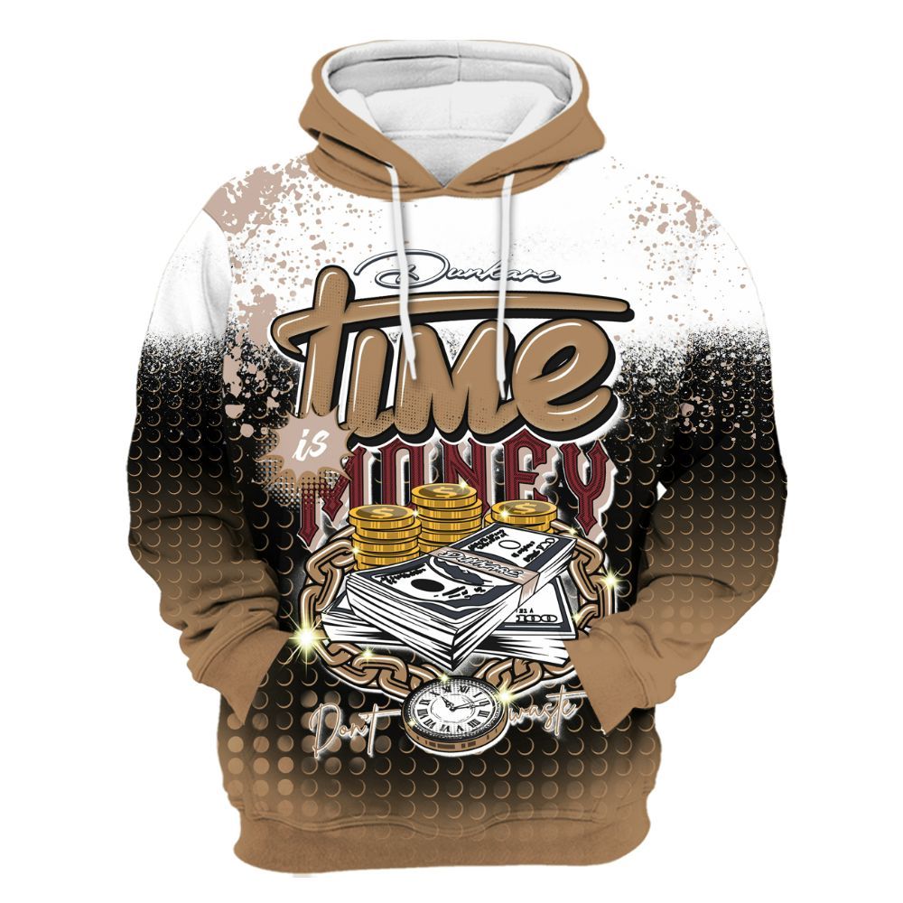 Hoodie To Match Kobe 4 Gold Medal - Halftone Time Is Money All Over Print