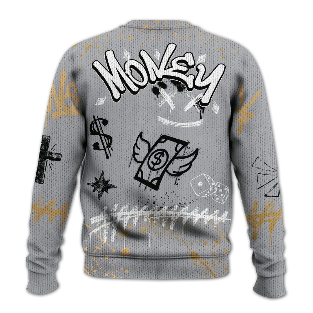 Sweater To Match Retro High OG Cool Grey 1s - Everybody Paid In Full Crayon Graphic