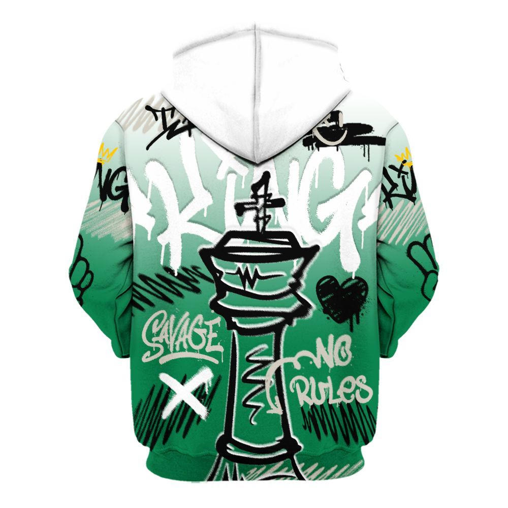 Hoodie To Match Lucky Green 2s - Street King Chess Streetwear All Over Print
