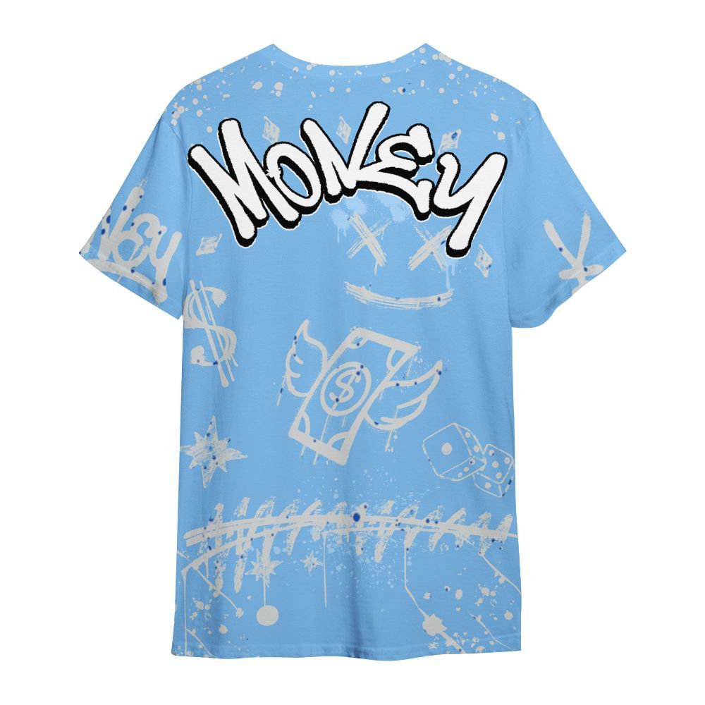 Shirt To Match University Blue 5s - Everybody Paid In Full Crayon All Over Print