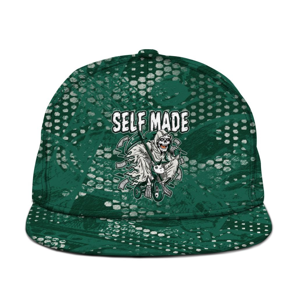 Snapback To Match Oxidized Green 4s - Self Make Skeleton Banknotes Art Graphic