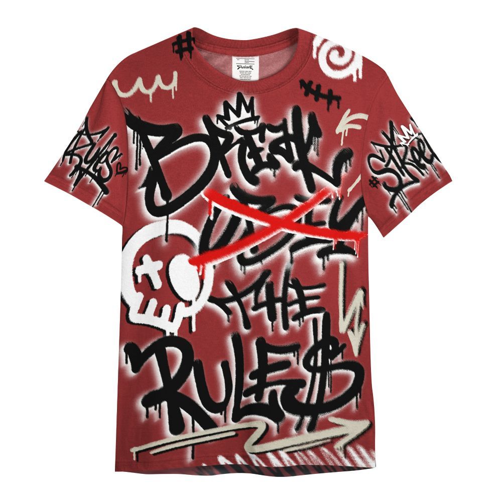 Shirt To Match High 85 Bred 1s - Break Rules Streetwear All Over Print