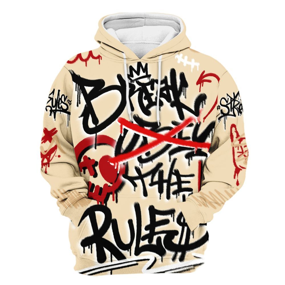 Hoodie To Match Dunk Low Strawberry Waffle - Break Rules Streetwear All Over Print