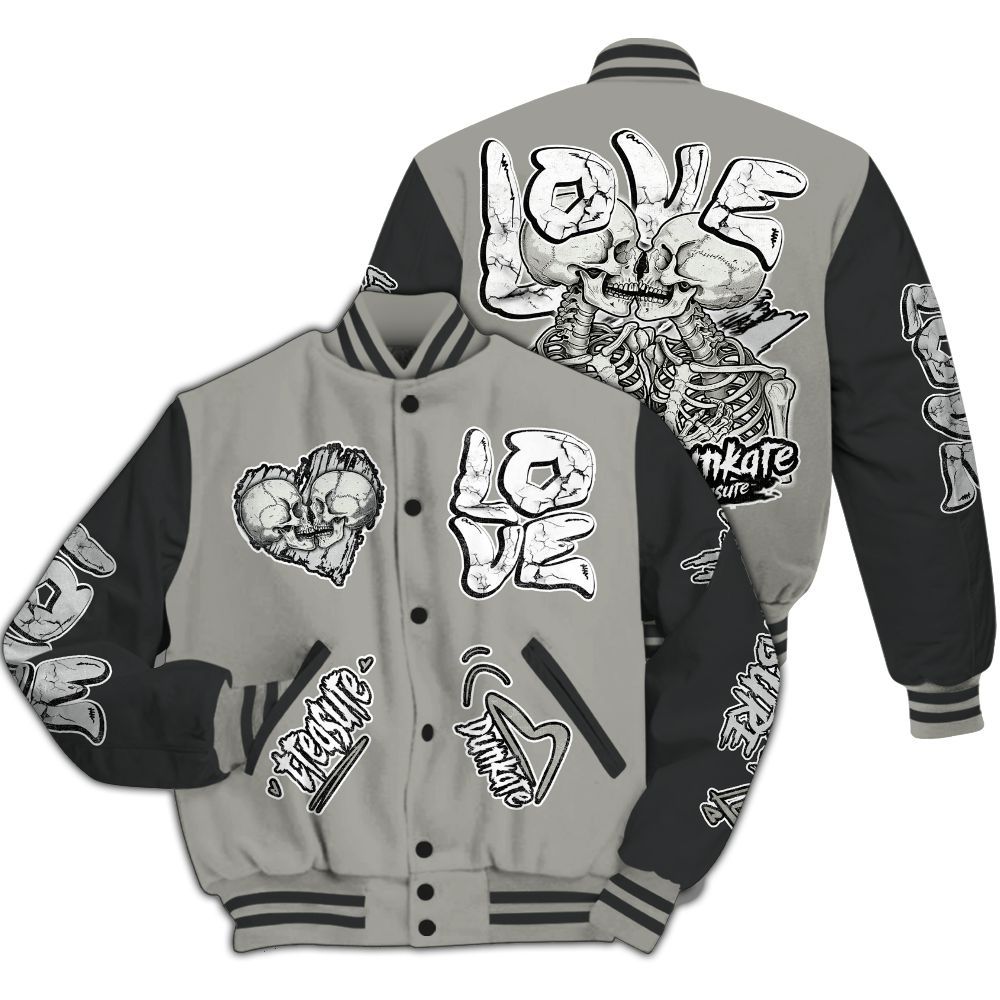 Varsity Jacket To Match High Satin Shadow 1s - Skull Bear All Over Print