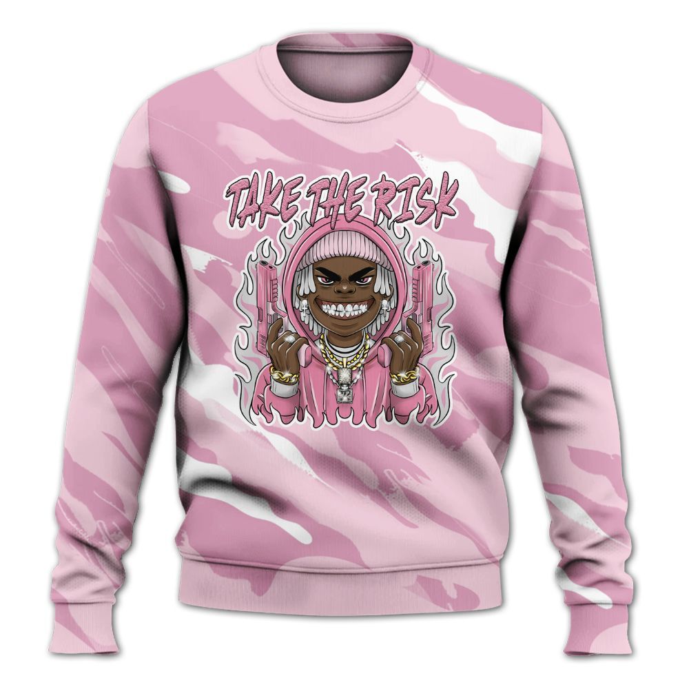 Sweatshirt To Match Orchid 4s - Take The Risk Colored All Over Print