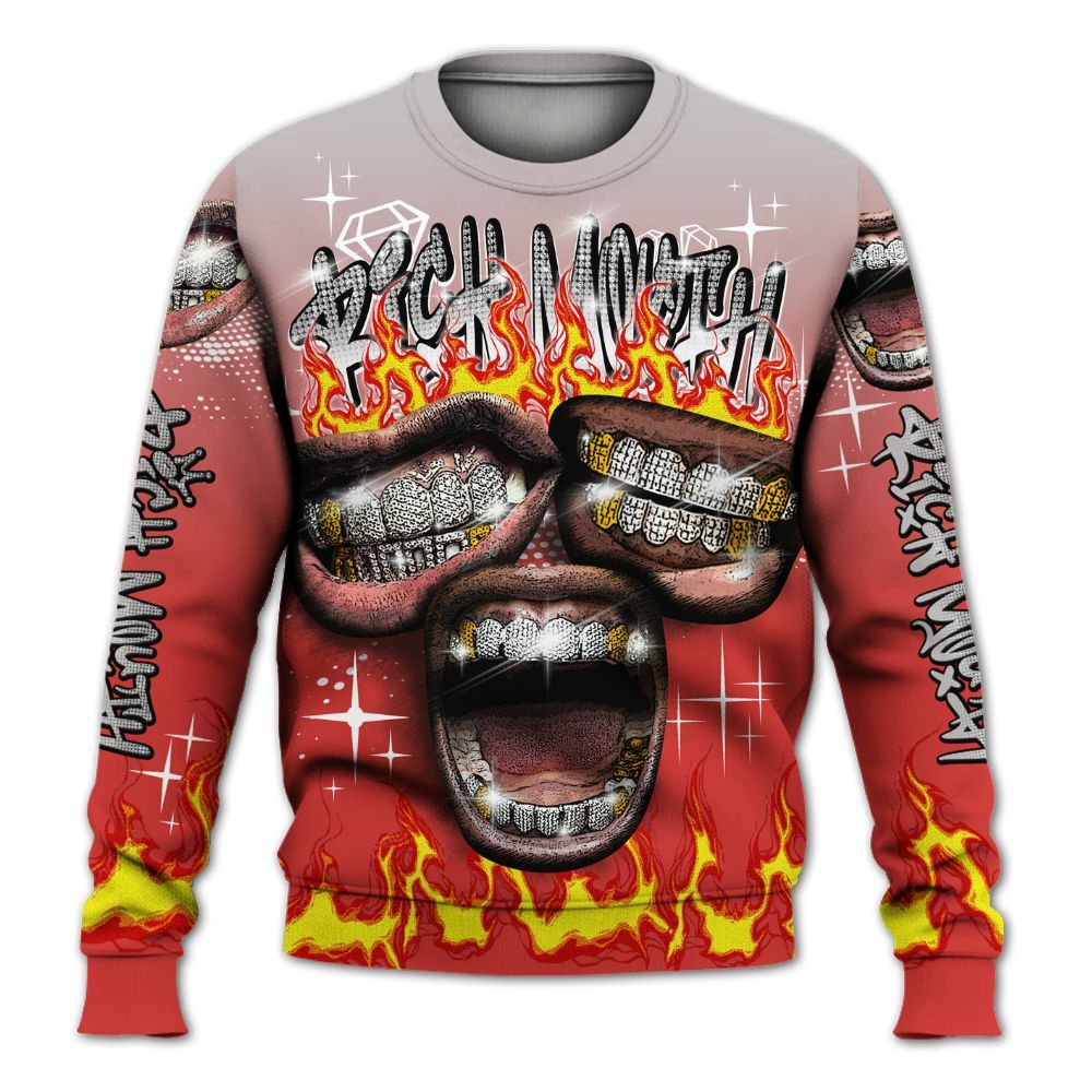Sweatshirt To Match Scoot Zeros ODD City - Rich Mouth Fire Rap Retro 90s All Over Print