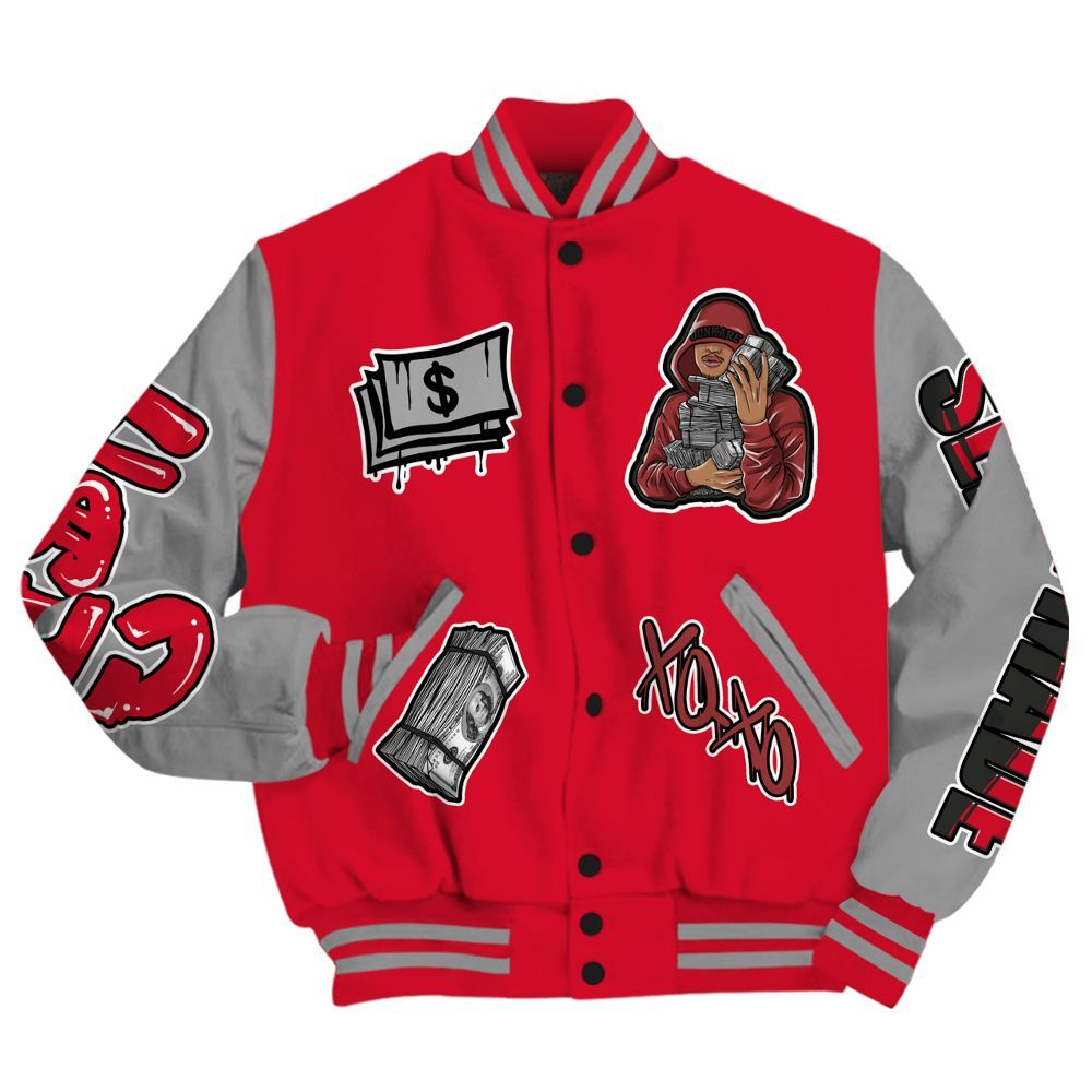 Varsity Jacket To Match Air Max Sunder Gore Tex Fire Red - Selfmade Unique All Over Print