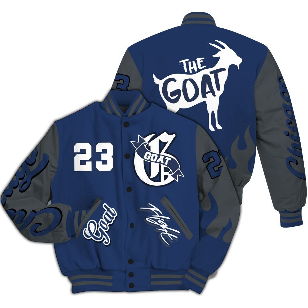 Varsity Jacket To Match Retro Flint 13s - The G.O.A.T Flight Streetwear All Over Print