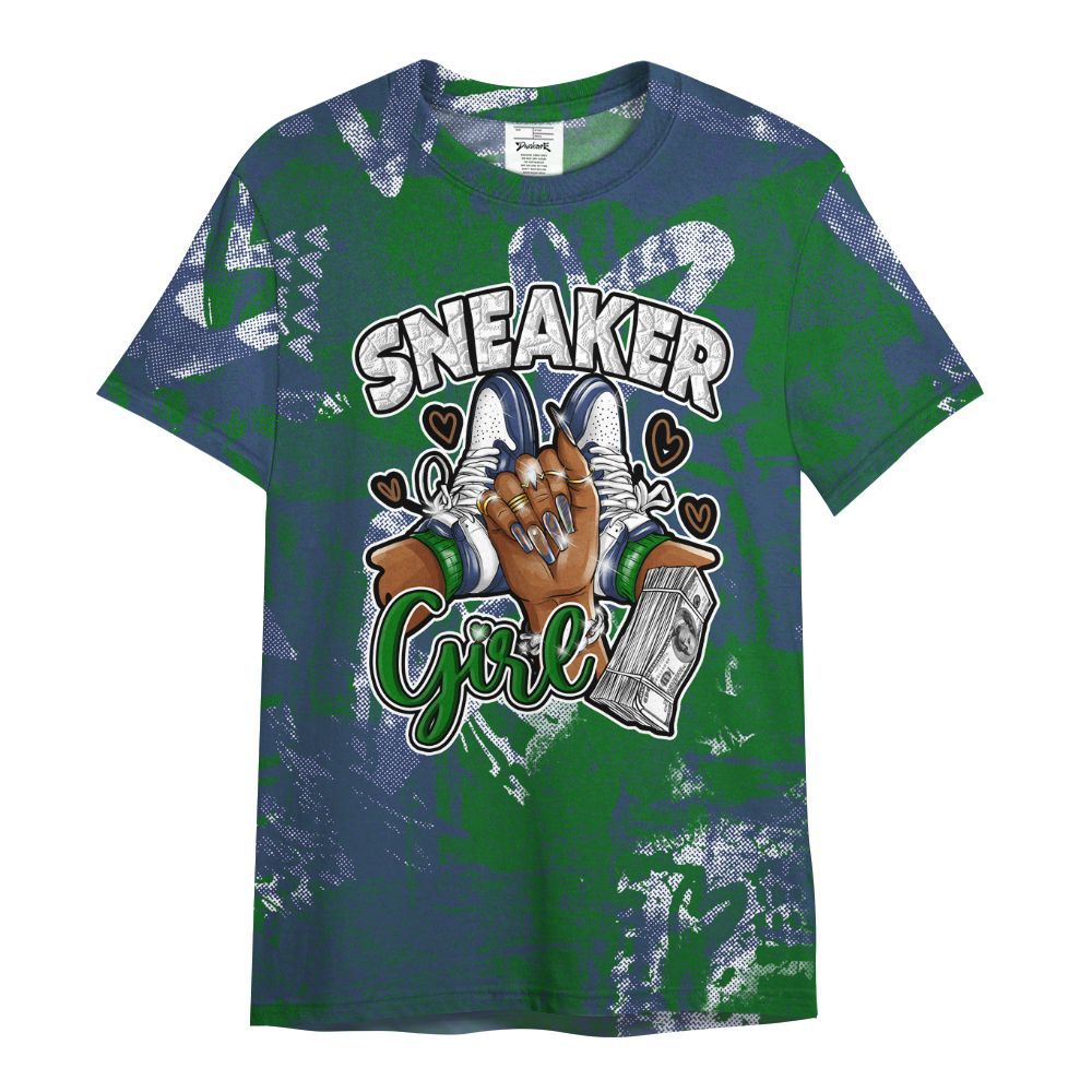Shirt To Match Midnight Navy 13s - Sneakerz Girlz Heart Grunge All Over Print