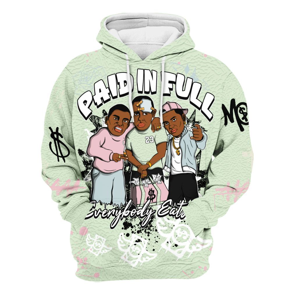 Hoodie To Match Spring Is In The Air 3s - Everybody Paid In Full Crayon All Over Print