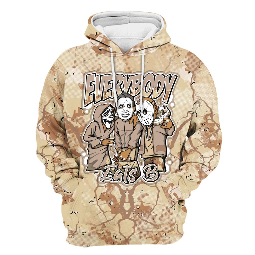 Hoodie To Match Desert Camo 3s - Everybody Eatin B Graphic Halloween All Over Print