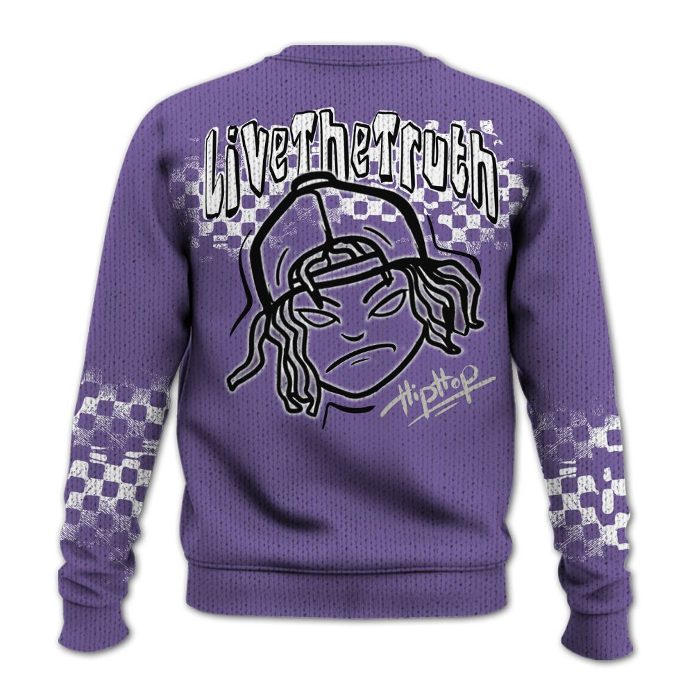 Knitted Sweater To Match Dunk Low Black Raspberry - Feel Life Street Style