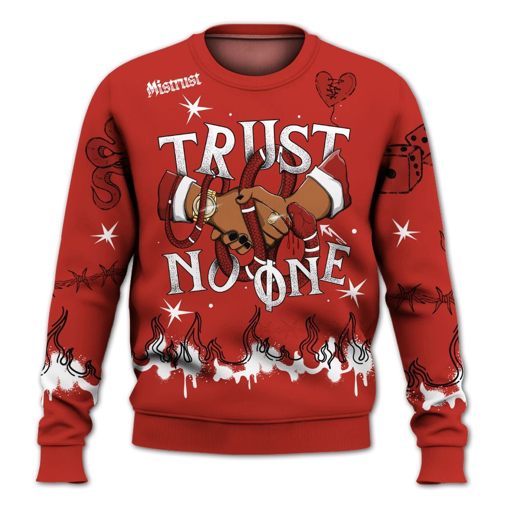 Sweatshirt To Match Dunk Low St. Johns - Trust No One Snake-Bite Doodle Crayon All Over Print