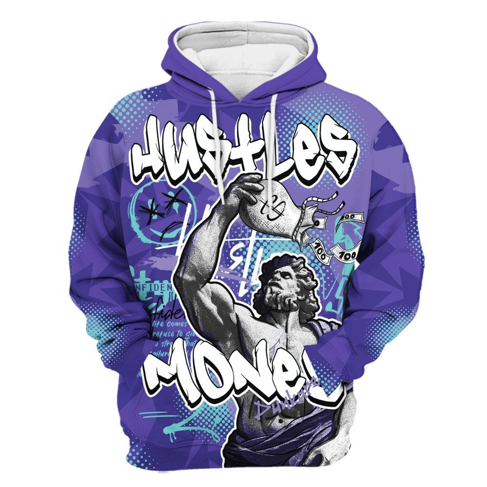 Hoodie To Match Low Hornets 1s - Huslte Money Retro All Over Print