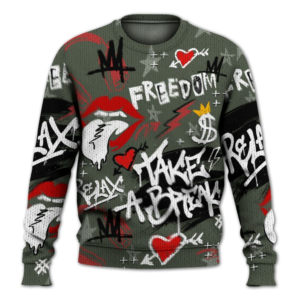 Sweater To Match Air Force 1 Low Year Of The Snake Shirt, Take Break Freedom Graffiti Streetwear Graphic