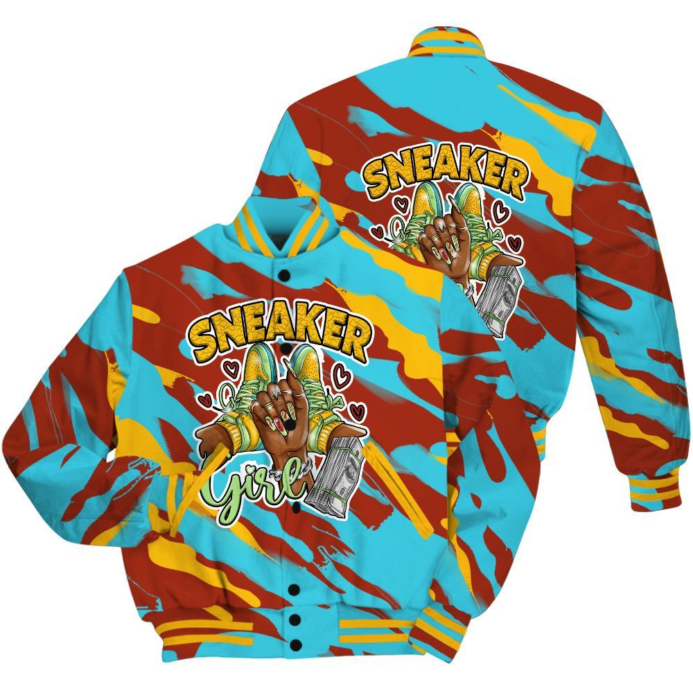 Varsity Jacket To Match SB Dunk Di'Orr Greenwood Shirt - Sneakerz Girlz Colored All Over Print