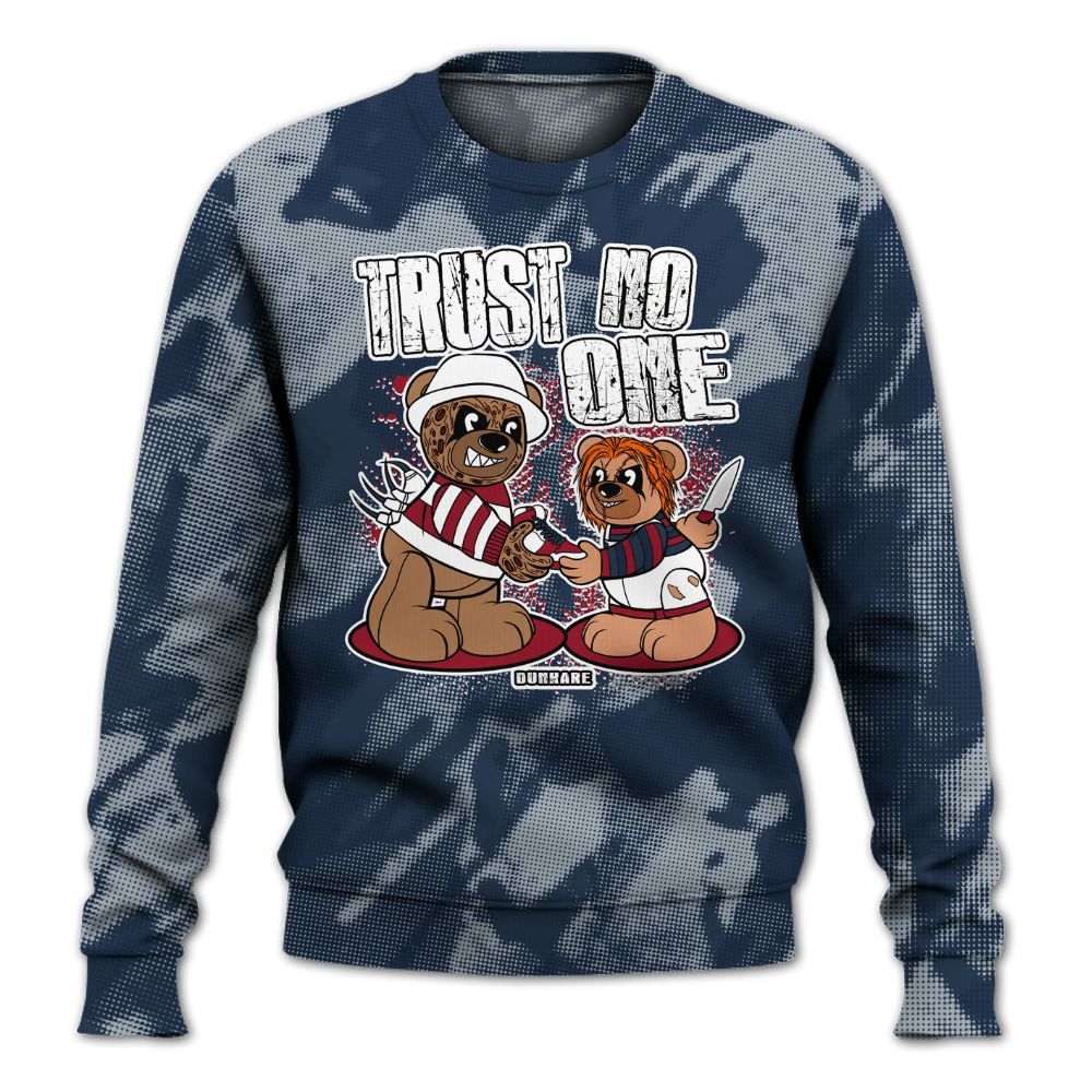 Sweatshirt To Match Retro Olympic 6s - Trust No One Bear Abstract Halftone All Over Print
