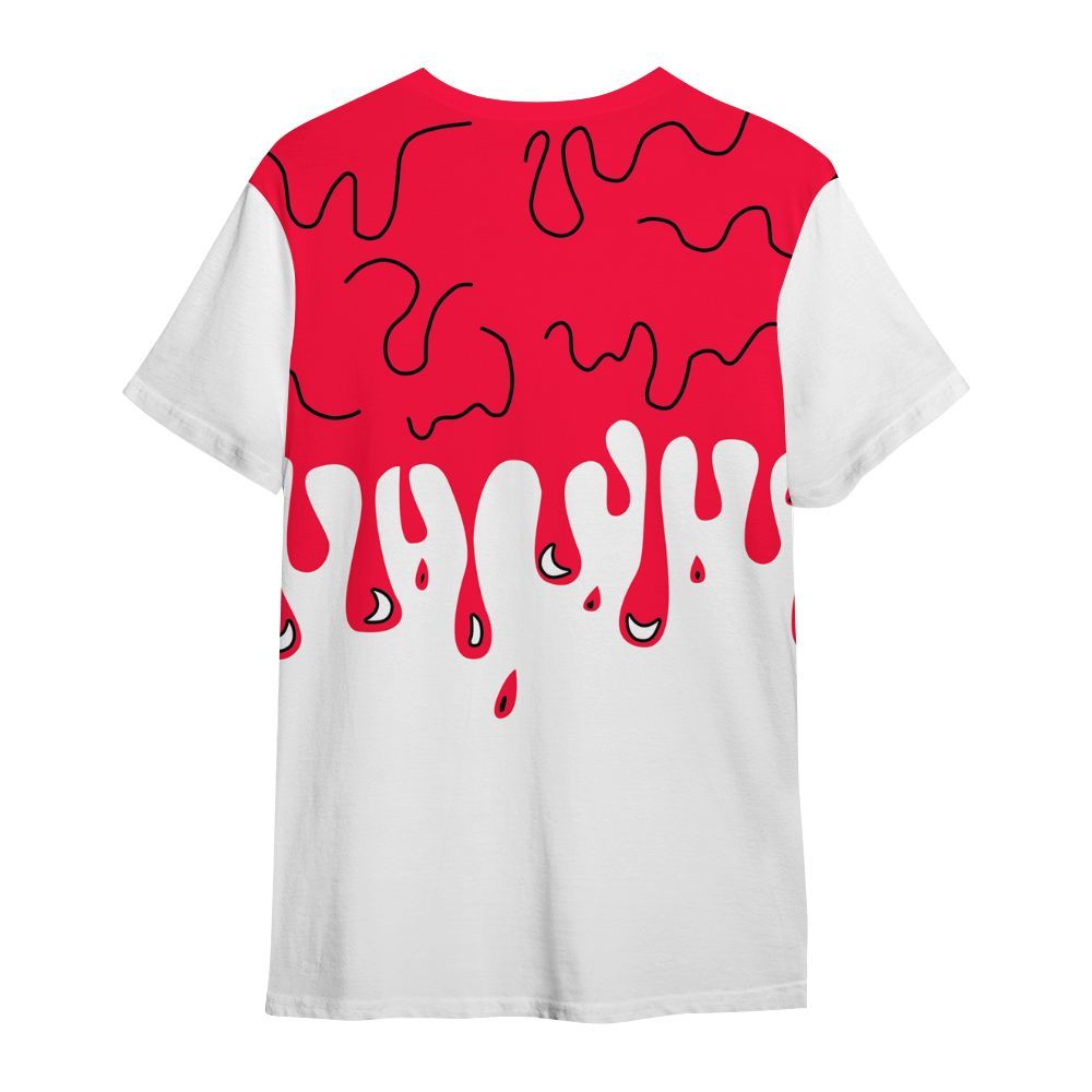 Shirt To Match Retro Fire Red 3s - Snake Trust No One Drip All Over Print