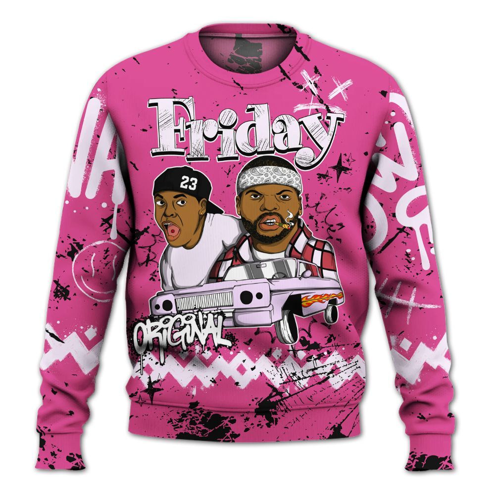 Sweatshirt To Match KD 4 Aunt Pearl - Friday Sneaker Crayon All Over Print