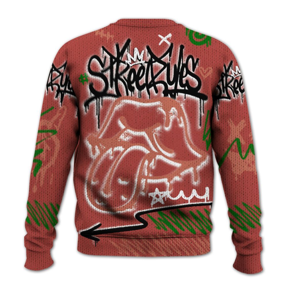 Knitted Sweater To Match Dune Red 13s - Break Rules Streetwear