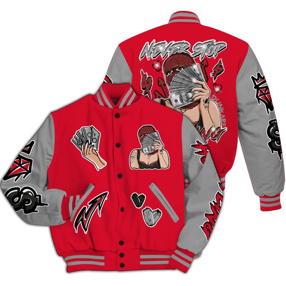 Varsity Jacket To Match Air Max Sunder Gore Tex Fire Red - Hustling Unique All Over Print