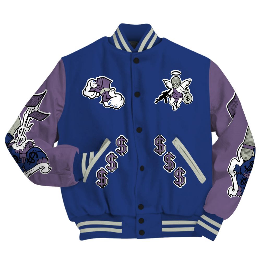 Varsity Jacket To Match Low OG Voodoo Alternate 1s - Ones Move In Silence Graphic All Over Print