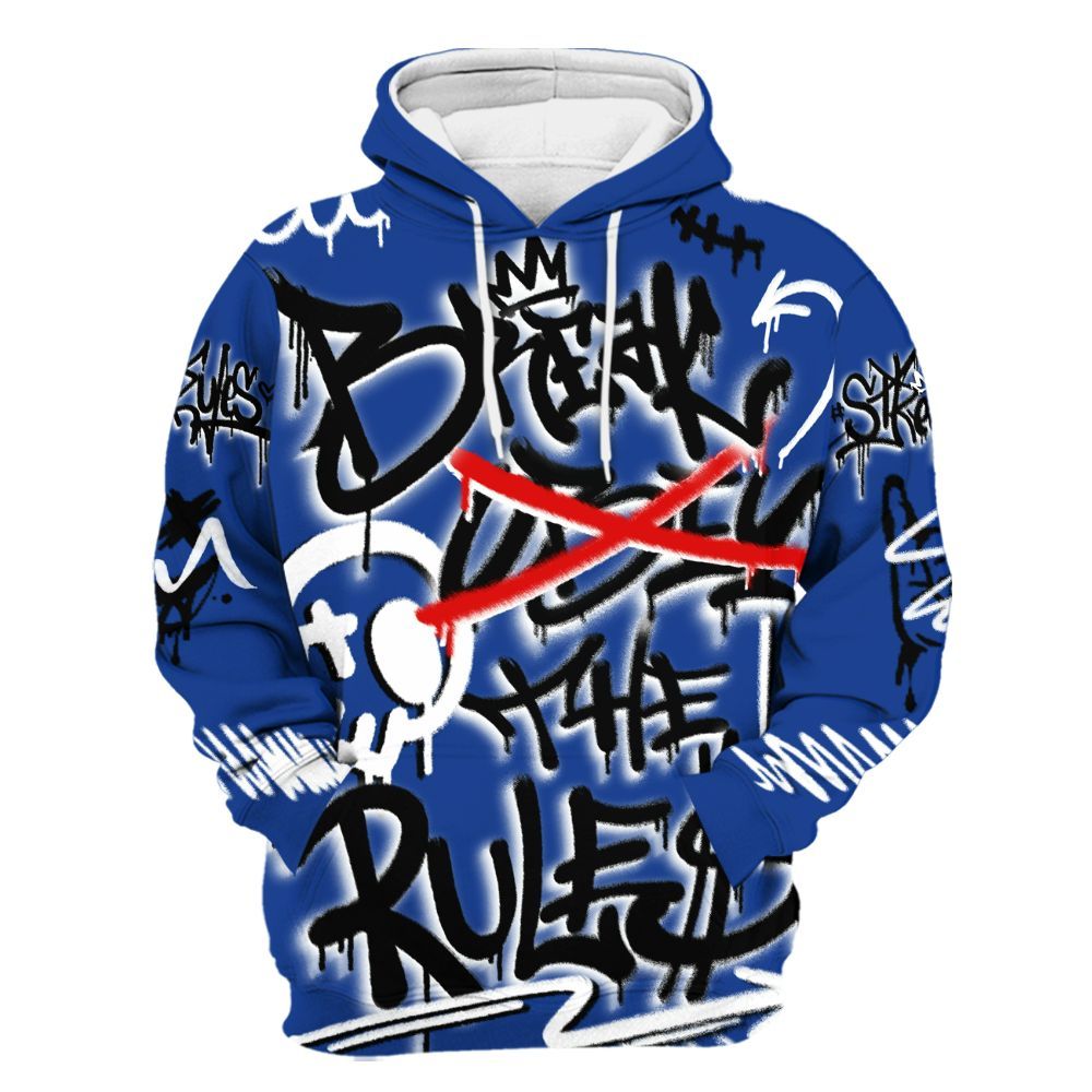 Hoodie To Match Air Foamposite One Royal - Break Rules Streetwear All Over Print