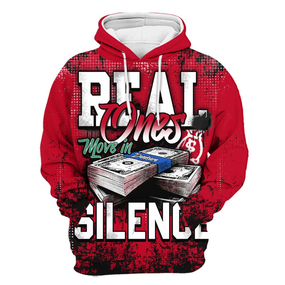Hoodie To Match Miro 7s - Move In Silence Money Street Retro All Over Print
