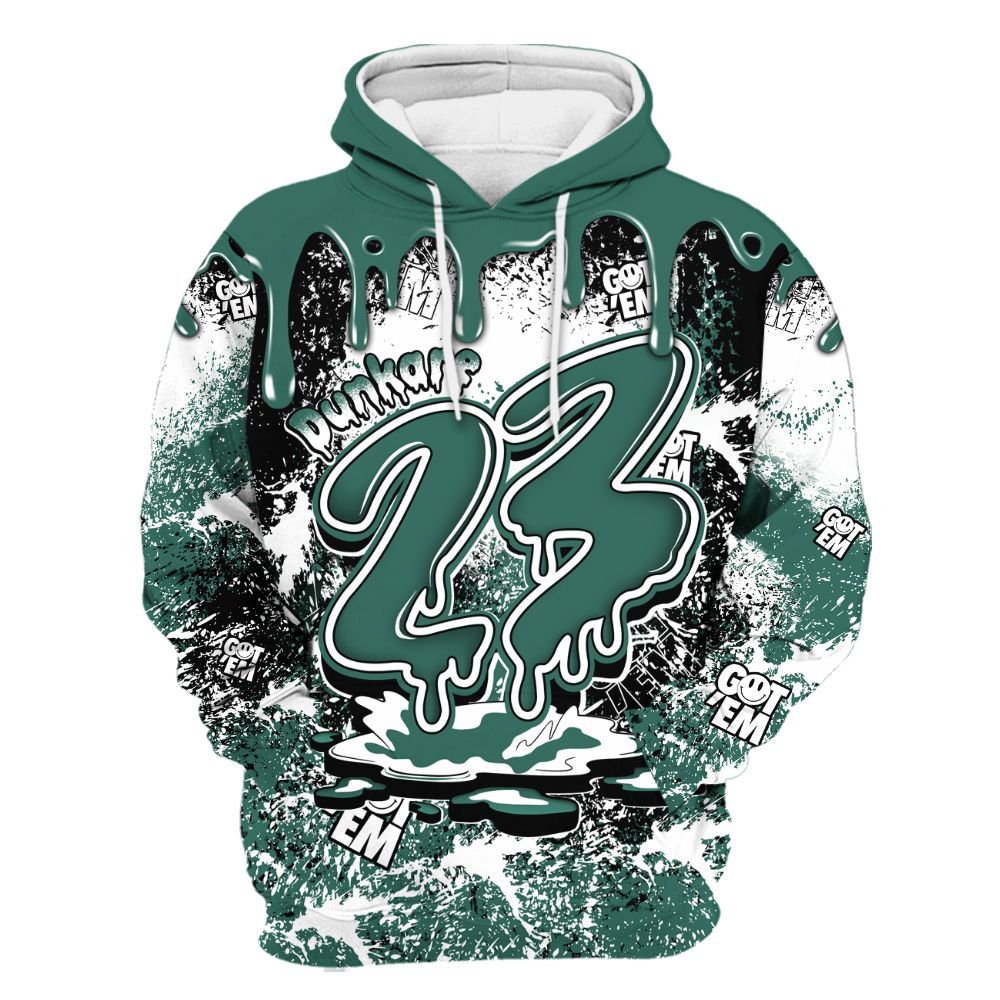 Hoodie To Match RM Oxidized Green 4s - Dripping 23 Drip All Over Print