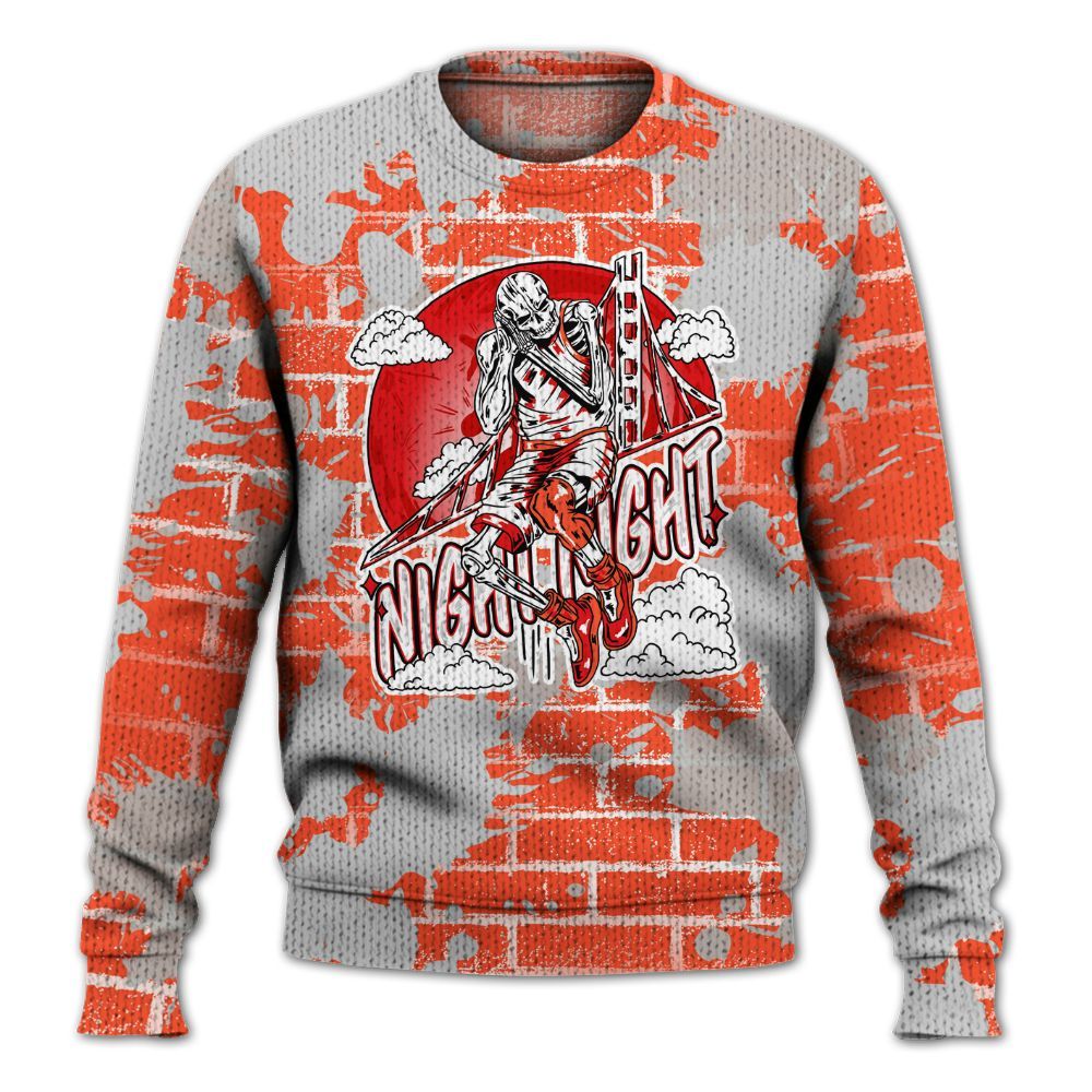 Knitted Sweater To Match Air Max 1 86 Cosmic Clay - Seeya Skeleton Brick