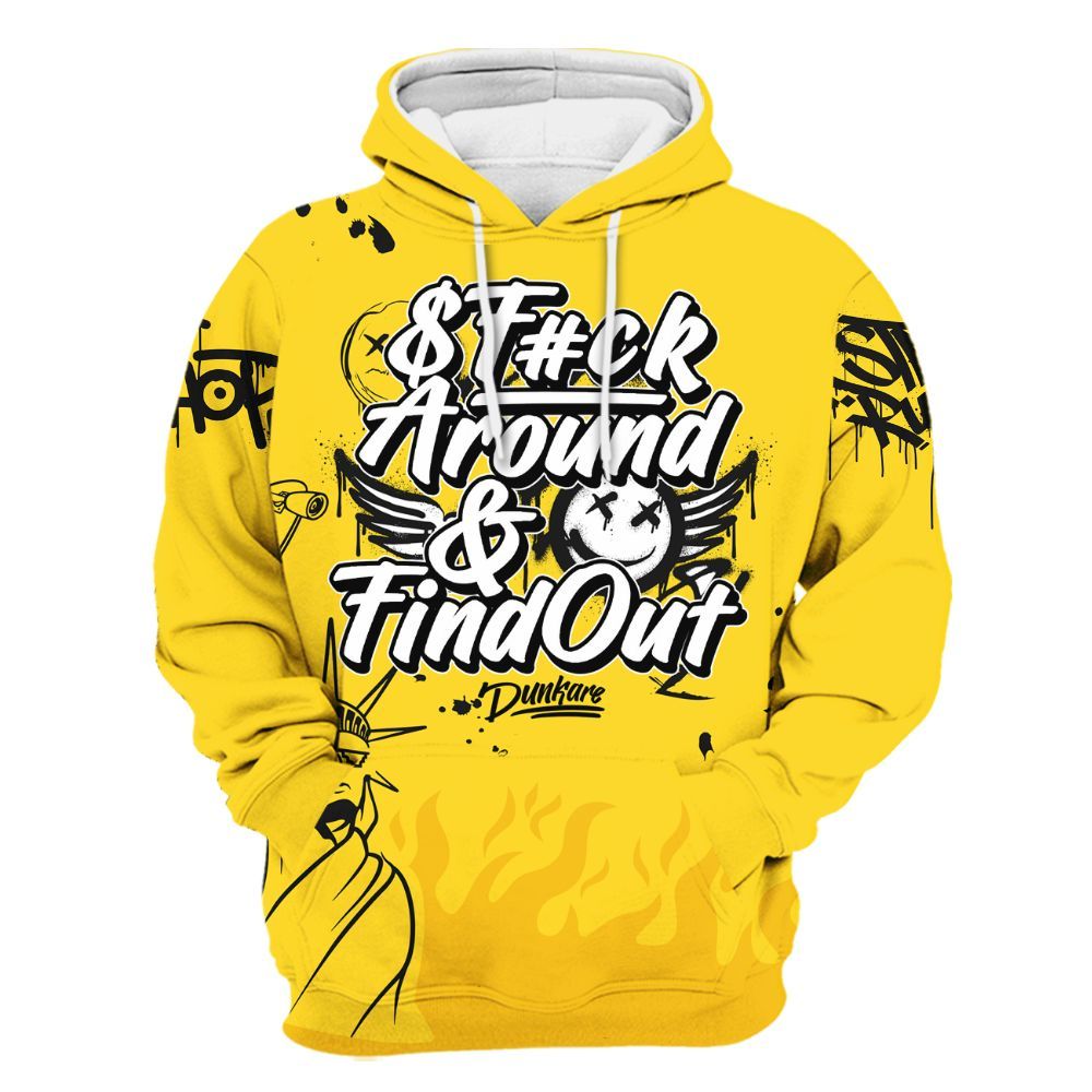 Hoodie To Match Retro Thunder 4s - Graphic Fck Around Find Out All Over Print