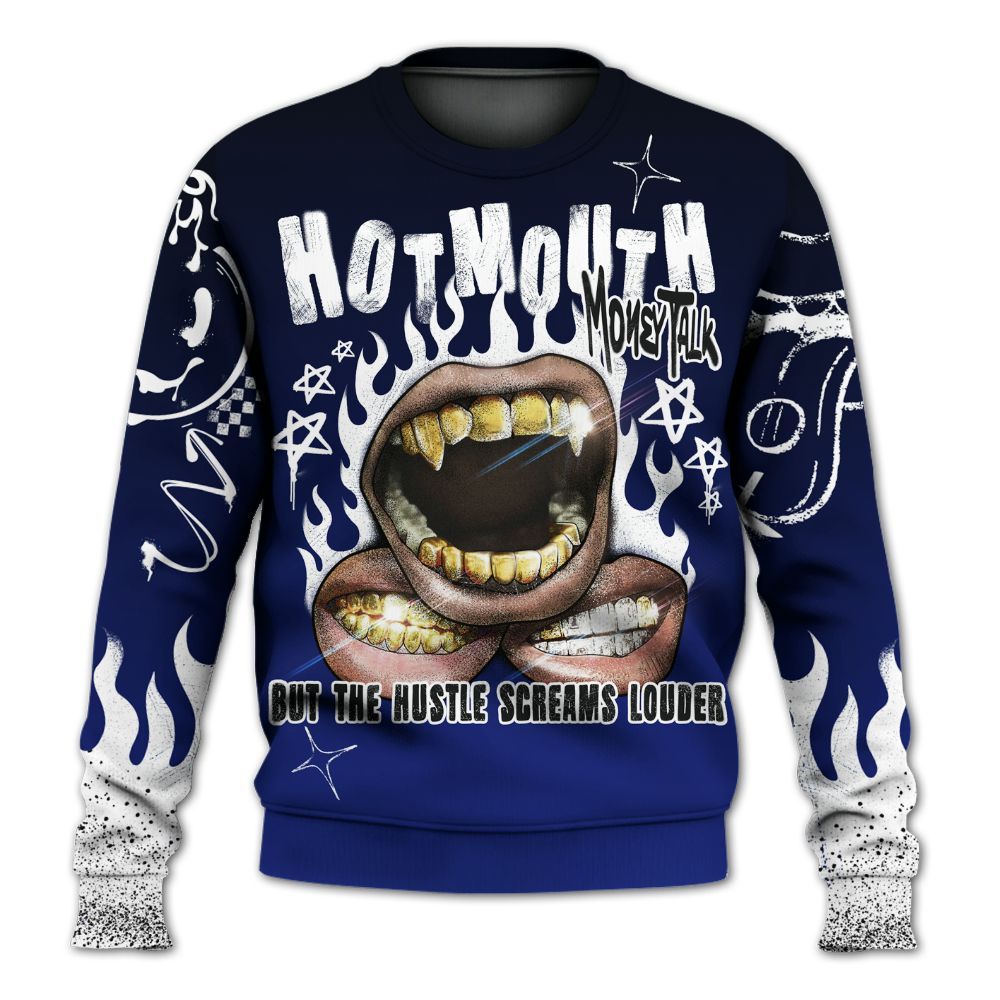 Sweatshirt To Match Air Max Plus Black Racer Blue - Mouth Burning Street Style All Over Print