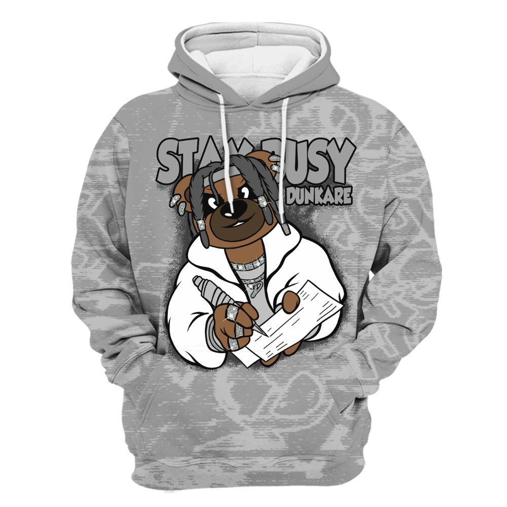 Hoodie To Match Black Wolf Grey 12s - Maintain Activity Bear Avant-Garde All Over Print