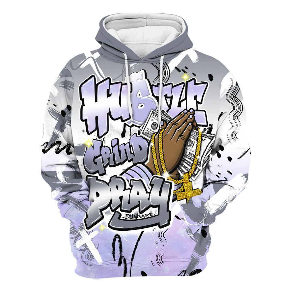 Hoodie To Match Zen Master 4s - Money Hustle Grind Pray All Over Print