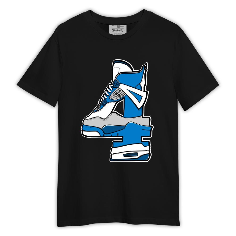 Shirt To Match Industrial Blue 4s - Number 4s Shirt Military Blue 4s Outfit