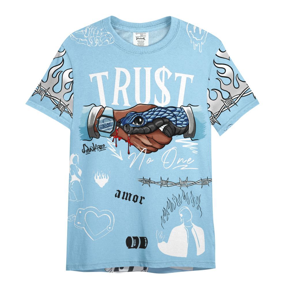 Shirt To Match Legend Blue 11s - Trust No One Graphic All Over Print