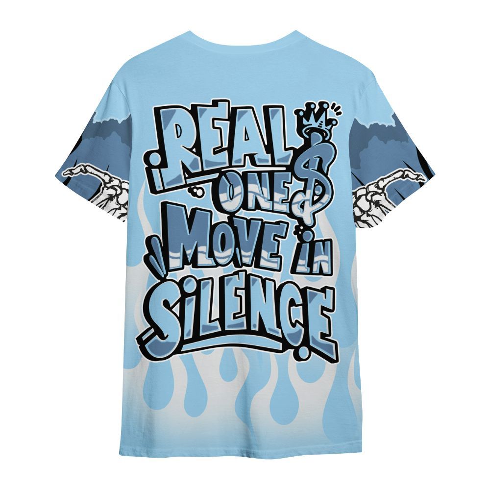 Shirt To Match Legend Blue 11s - Ones Move In Silence Graphic Trapped All Over Print