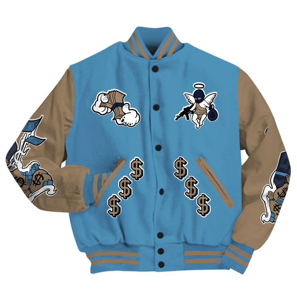 Varsity Jacket To Match Air Force 1 Stash - Ones Move In Silence Graphic All Over Print
