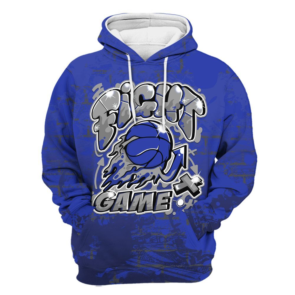 Hoodie To Match Air Max Plus Black Racer Blue - Fighter Games Graphic Street Art All Over Print