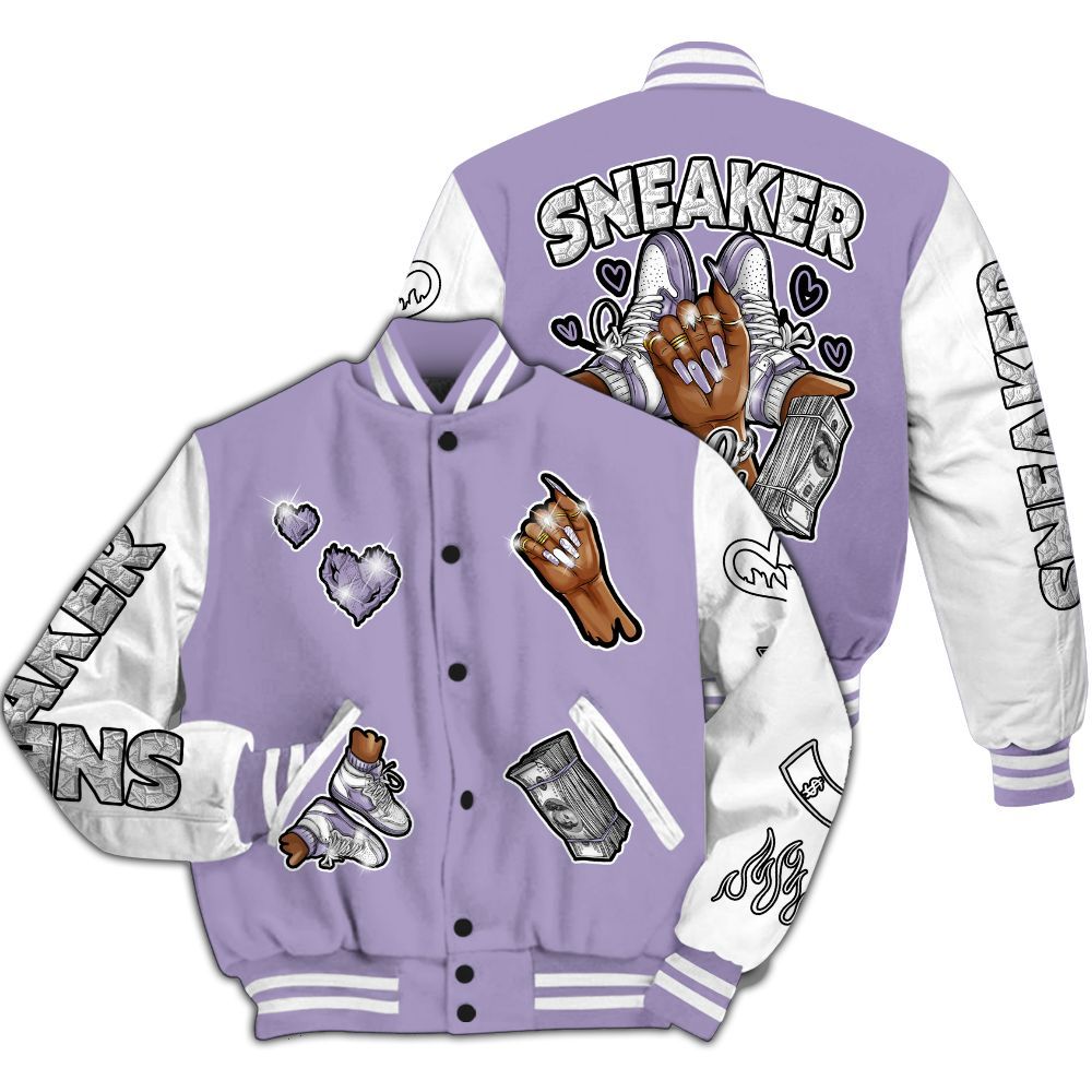 Varsity Jacket To Match Low Pure Violet 11s - Sneakerz Girlz All Over Print